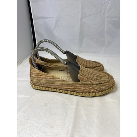 BORN Sitton Brown Multicolor Fabric Espadrilles Shoes 7 US B58006 Loafer - Picture 2 of 8